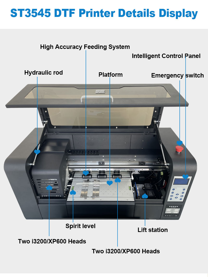 60CM A1 DTF Printer Xp600/I320 - Commercial Printing Machine For Shirts recension och pris