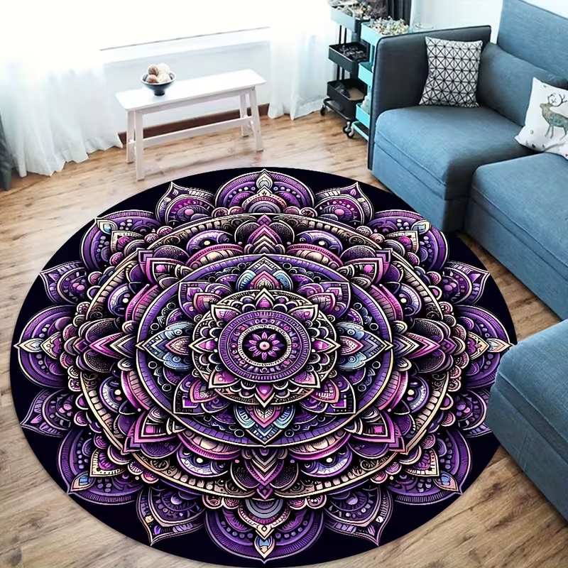 Luxury Boho Mandala Round Rug  - Wholesale Commercial Printing recension och pris