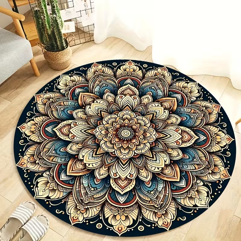 Luxury Boho Mandala Round Rug  - Wholesale Commercial Printing recension och pris