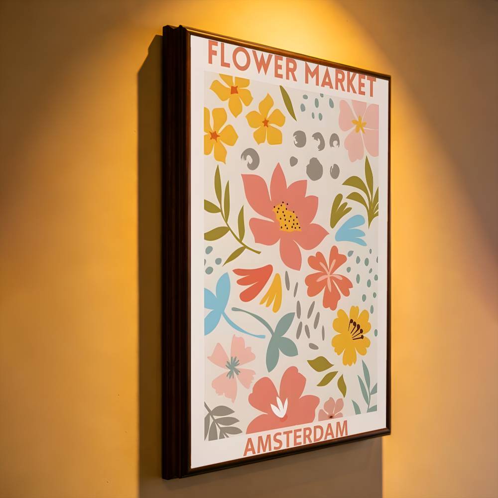 Flower Market Wall Art Colorfu - Commercial Printing Market recension och pris