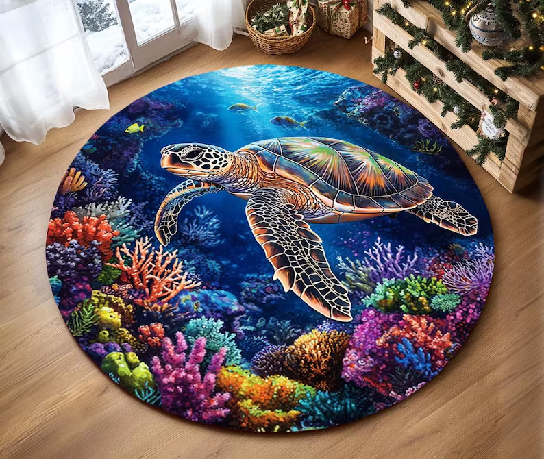 Ocean Themed Rug Sea Turtle Pr - Wholesale Commercial Printing recension och pris