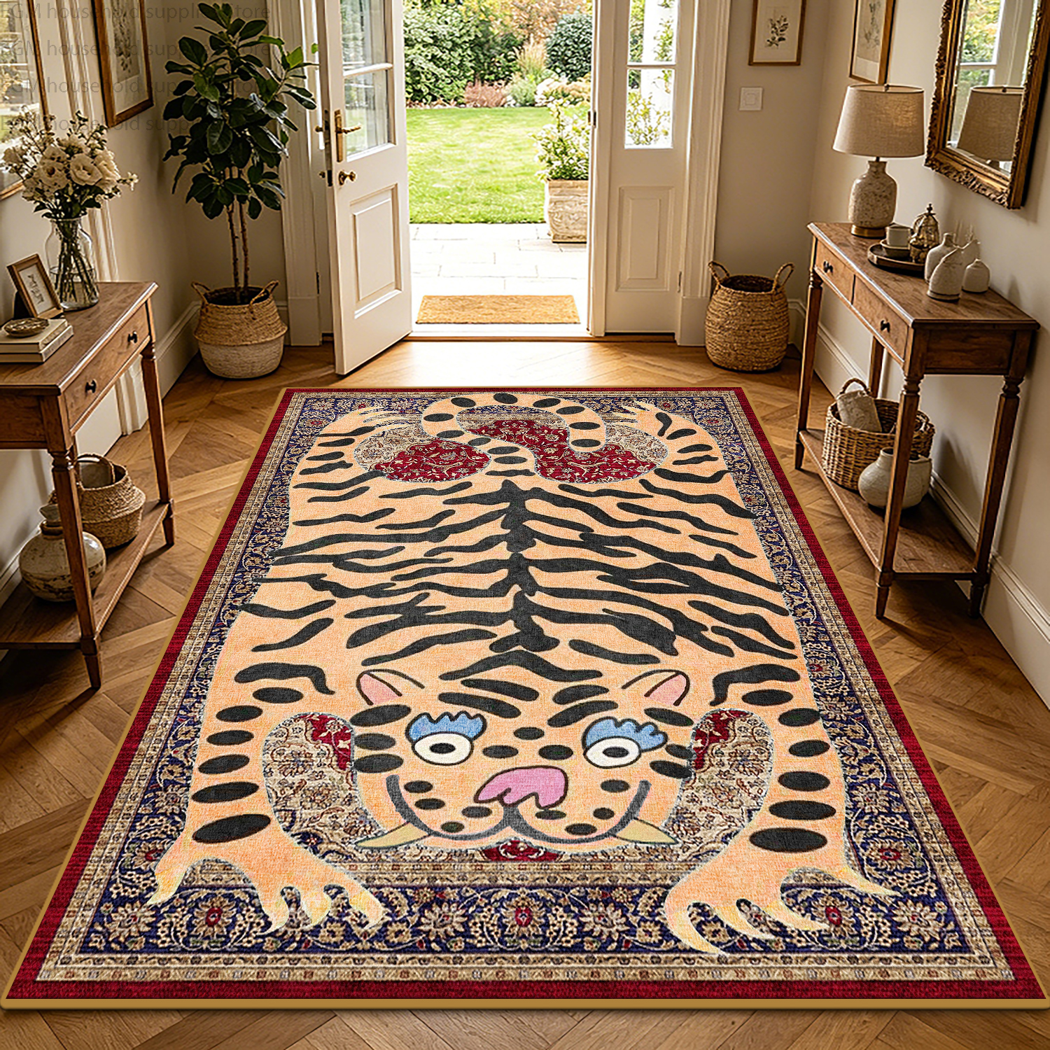 Boho Tiger Print Retro Carpet  - Wholesale Commercial Printing recension och pris