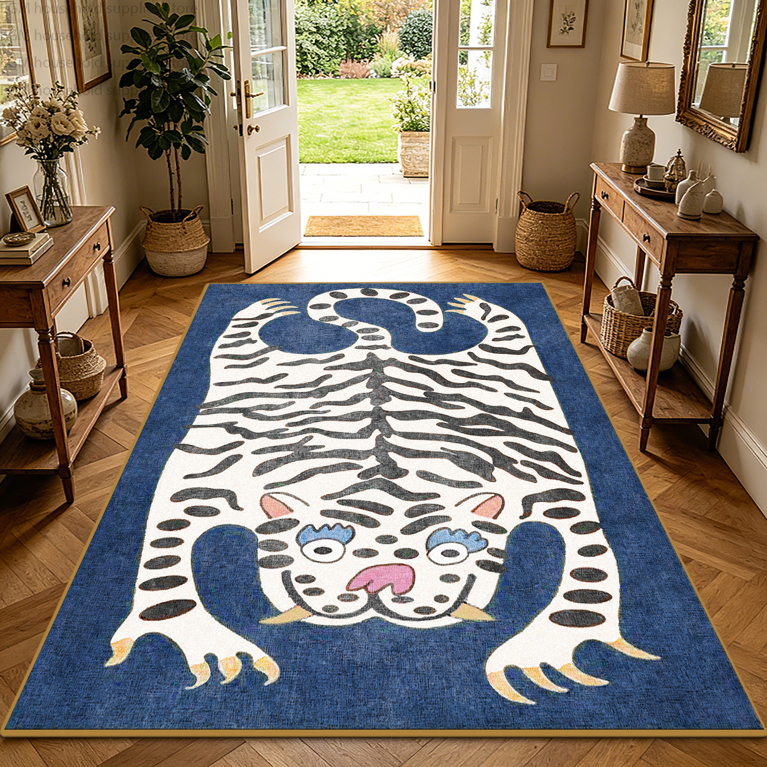 Boho Tiger Print Retro Carpet  - Wholesale Commercial Printing recension och pris