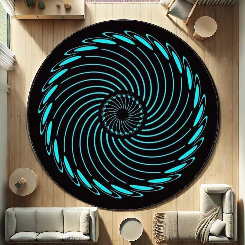 3D Vortex Round Rug Depth Illu - Wholesale Commercial Printing recension och pris
