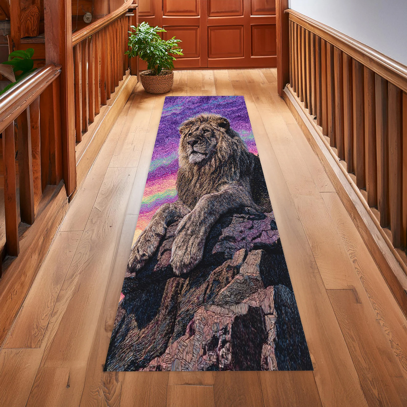 Lion Print Runner Rug Realisti - Wholesale Commercial Printing recension och pris